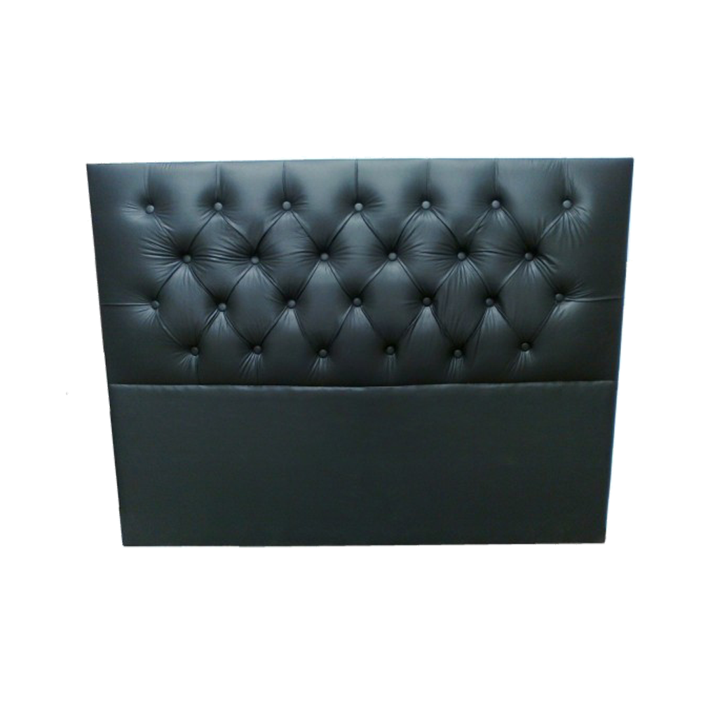 Respaldo Sommier 2 plazas ecocuero negro