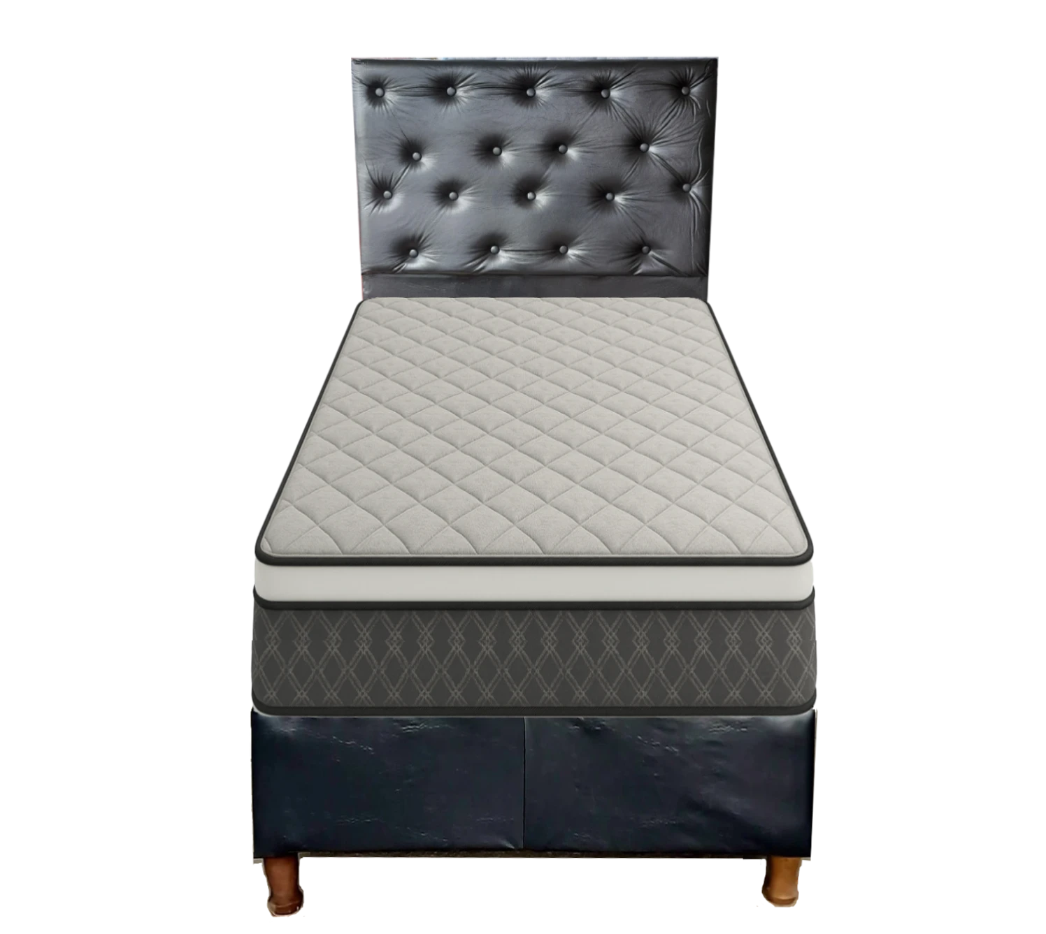 SOMMIER 1 PLAZA Y MEDIA MAXIKING PICASSO NEGRO