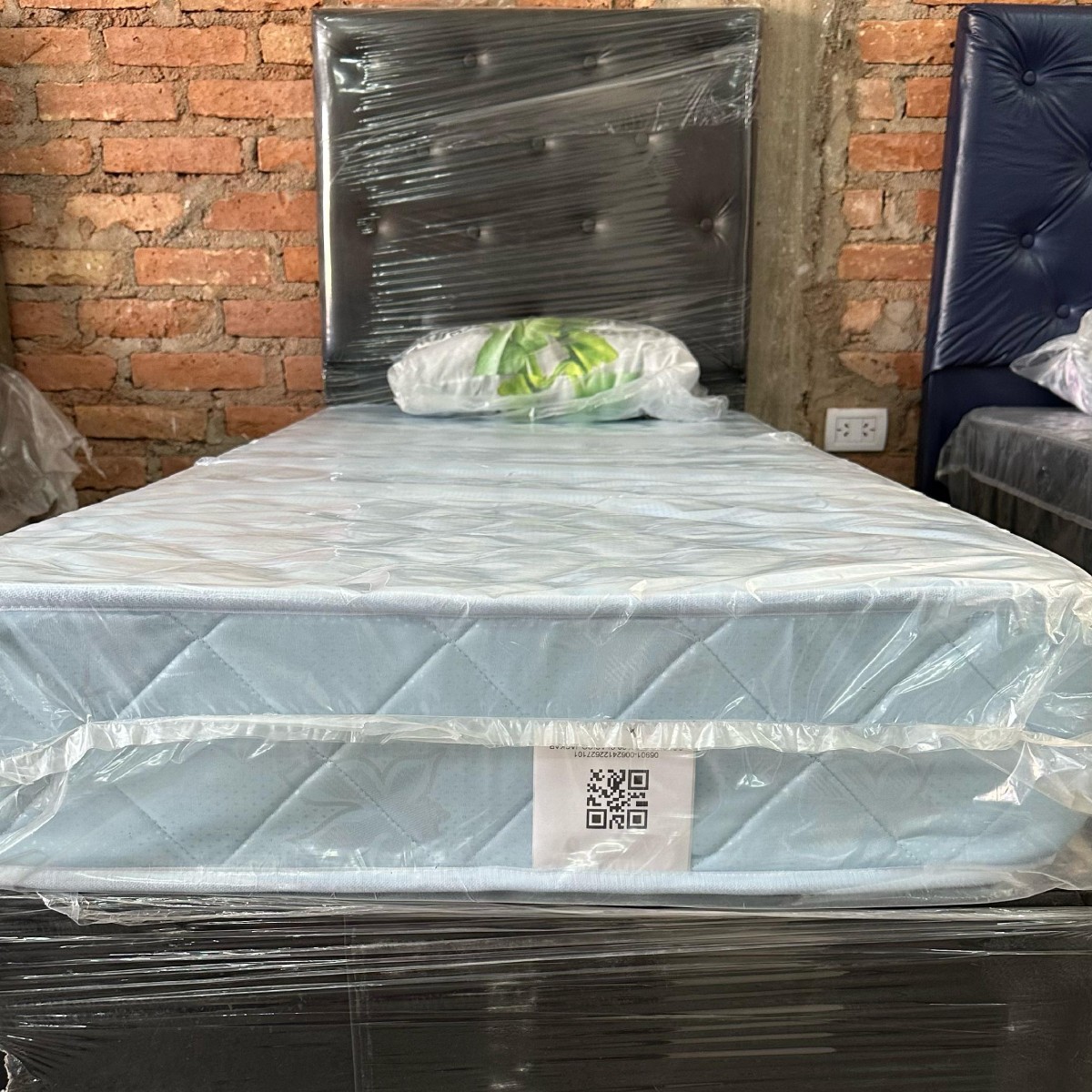 Sommier 1 Plaza economico con colchon Jackard