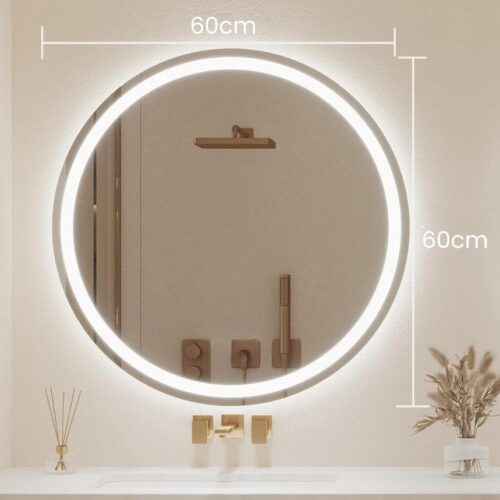 Espejo LED redondo con sensor