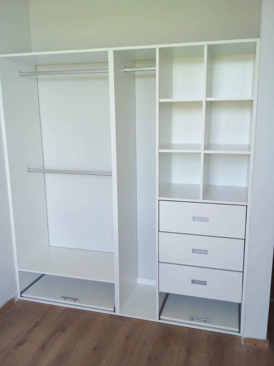 Vestidor en melamina blanco a medida catamarca